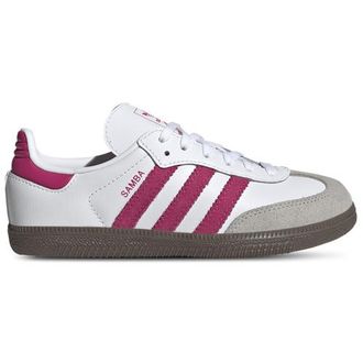 adidas Girls adidas Originals Samba - Girls Preschool Shoes Ftwr White/Pure Orange/Gum Size 11.0