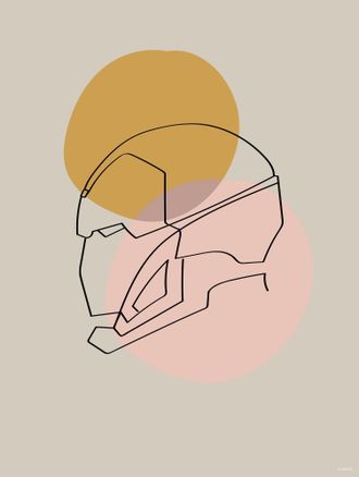 Komar Bild »Soulful Sanctuary Iron Man Head« Natur 1 Stk. tlg. Wandbild zur Dekoration im Kinderzimmer - ohne Rahmen