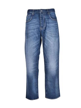 A|X Armani Exchange Loose Tapered Fit Denim Jeans With Classic Wash