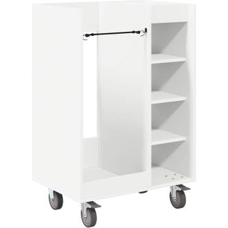 vidaXL Golf Cabinet with Wheel Plain White 65 x 45 x 98 cm vidaXL