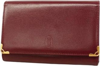 Cartier Pre-owned Wallets, female, Red, Size: ONE SIZE Pre-owned Vintage Leather Wallet