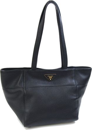 Prada Black Nero Vitello Daino Tote Bag (Pre-Owned)