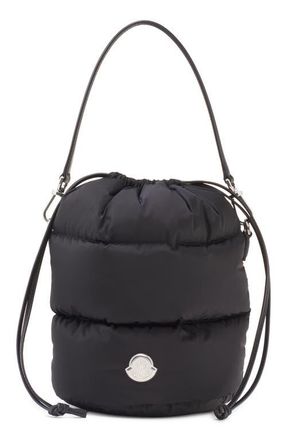 Moncler Caradoc Quilted Puffer Bucket Bag in Black at Nordstrom