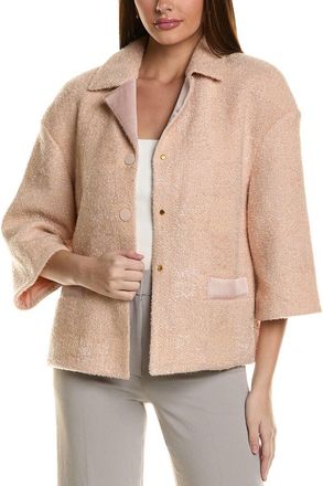 St. John JACKET-GINGHAMEYELASHTWEEDKNIT