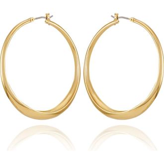 Vince Camuto Twisted Hoop Earrings in Gold Tone at Nordstrom Rack