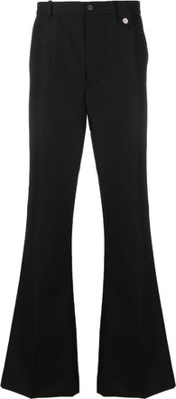 EGONlab. wool flared trousers - men - Wool - 48 - Black