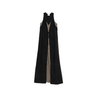 Alysi Maxi Dresses, female, Black, Size: 2XS Striped Long Dress