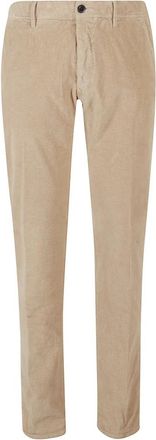 Incotex Beige Corduroy Slim Fit Broek - Heren - Slim Fit Broeken - Bruin - W33 - Katoen - Broeken