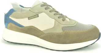 Mephisto Grijs Taupe Runner Tapijt - Heren - Sneakers - Grijs - 41 EU - Schoenen