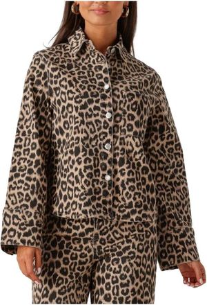 Catwalk Junkie Leopard Jacket - Dames - Spijkeroverhemden - Veelkleurig - M - Overhemden