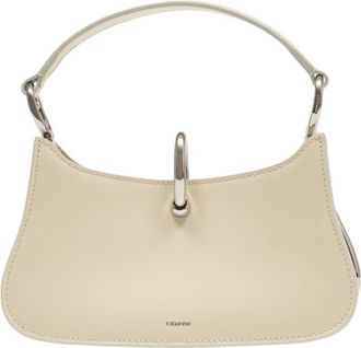 Paco Rabanne Calfskin Leather Shoulder Bag Beige