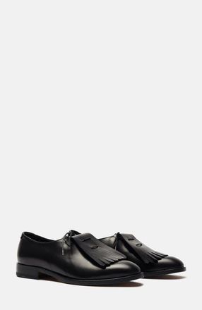 Scarosso Ester Monk Strap Shoes in Black - Calf at Nordstrom, Size 39.5
