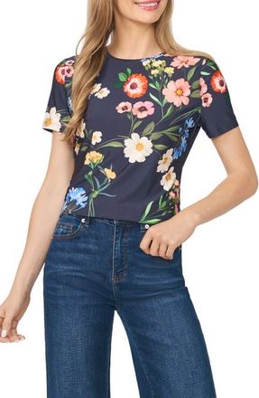 Ted Baker Wilda Floral Graphic Tee in Indigo Night at Nordstrom, Size X-Small