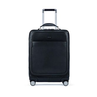 Piquadro Handbagage koffer voor laptop 15-6 - Heren - Handbagage koffer - Zwart - ONE Size - Leer - Koffers