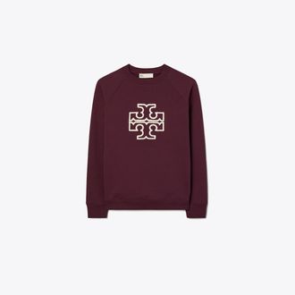 Tory Burch Womens Heavy French Terry Logo Crewneck, size XS