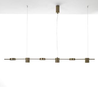 Oresteluchetta L&aacute;mpara de ara&ntilde;a antigua de aluminio y lat&oacute;n cm. L.160 p.10 h.130