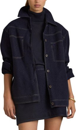 Reiss Elise Wool-Blend Woven Shirt