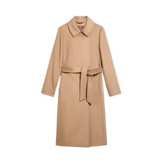 Max Mara Dames, Mantels, Bruin, Maat: 3XS Wol