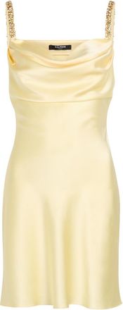 Balmain Crystal-embellished Silk Mini Dress - Yellow - 40 (UK12 / M)