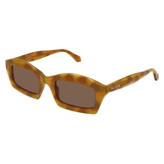 Alaia Sunglasses, unisex, Brown, Size: 53 MM Rectangular Sunglasses