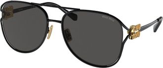 Miu Miu MU52ZS 1AB5S0 Womens Sunglasses Black Size 58