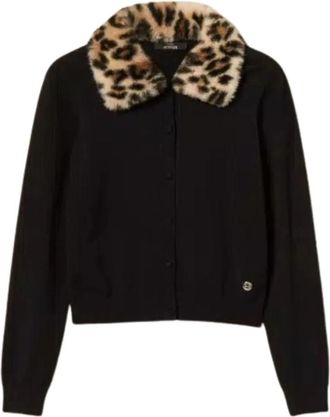 Twinset Actitude Brei Jas - Dames - Vesten - Zwart - M - Polyester - Truien & Vesten