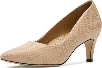 Marc Joseph New York Cortland ST Pump Womens Shoes Nude Snake : 10.5 M, Leather