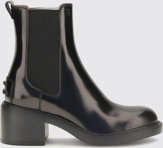 Tod's Stivaletti Chelsea in pelle spazzolata con logo T Timeless e tacco medio