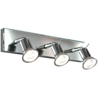 Top-Light Applique Contemporanea Nuts Metallo Cromo Vetro Trasparente 3 Luci Gu10