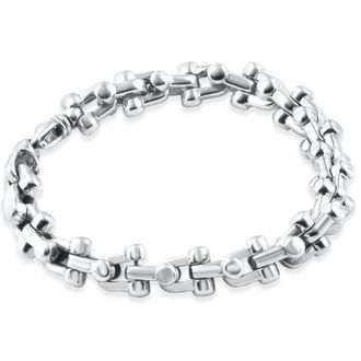 Pompeii3 Mens U-Shape Link 14k Gold (76gram) or Platinum (122gram) 10mm Bracelet 9
