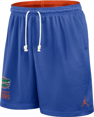 Nike Jordan Mens Florida Courtside Jordan Brand Dri-FIT College Reversible Shorts in Blue | 0JBF08DDUFN-11C