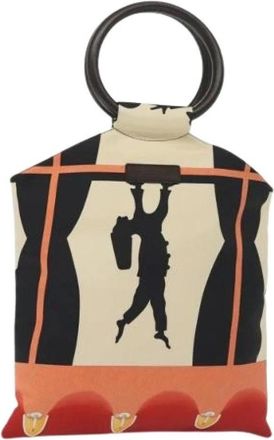 Bulgari Pre-owned Handbags, female, Beige, Size: ONE SIZE Pre-owned Canvas handbags