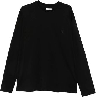 Wooyoungmi Long Sleeves Logo T-Shirt - Heren - Longsleeves - Zwart - S - Katoen - Tops
