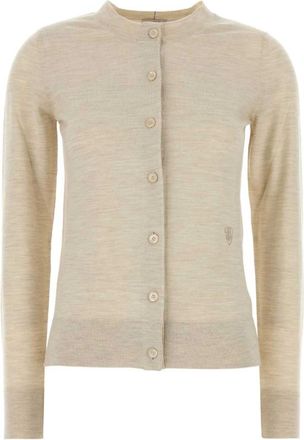 Burberry Zandkleurig wollen vest - Dames - Vesten - Beige - XS - Wol - Truien & Vesten