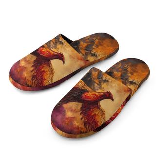 Generic Phoenixes Soaring Flame Sky Mens House Slippers Slip Indoor Slipper On Shoes Warm Outdoor