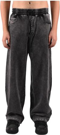 Diesel Pantaloni della tuta effetto denim - - Jeans - Uomo - Grigio - L