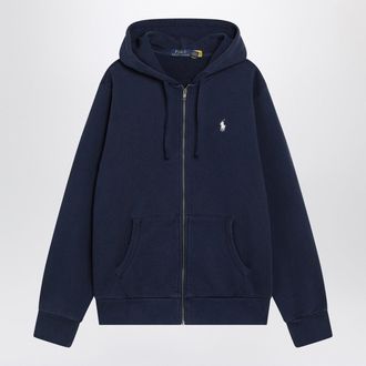 Polo Ralph Lauren Navy Blue Cotton Zip Up Sweatshirt