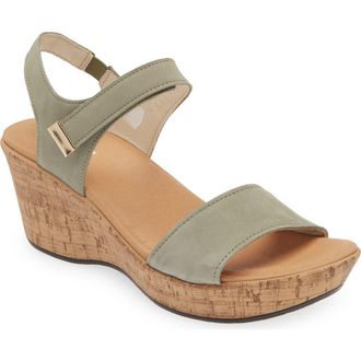 Naot Summer Platform Wedge Sandal in Sage Nubuck at Nordstrom Rack, Size 11Us / 42Eu