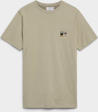 Lindbergh Mens Fun embroidery lounge T-shirt