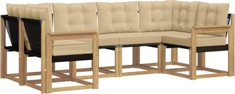 vidaXL Conjunto De Sof&aacute;s De Exterior 6 Uds. Y Beige Vidaxl