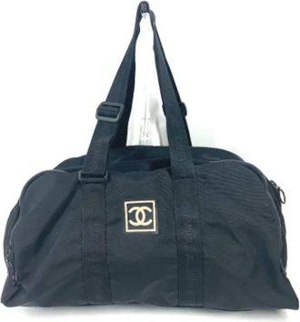 Chanel Pre-owned Nylon chanel-bags - Dames - Vintage Weekendtas - Zwart - ONE Size - Nylon - Vintage