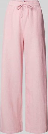 Tommy Jeans Weite Hose aus Baumwoll-Leinen-Mix in Hellrosa, Größe XL