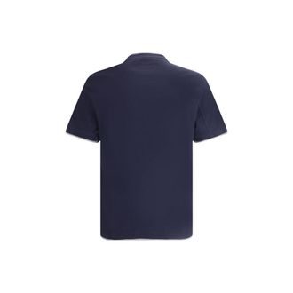Brunello Cucinelli Mens Blue Cotton T-Shirt