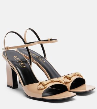 Gucci Signora Horsebit leather slingback sandals