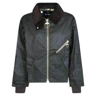 Barbour Jassen, Dames, Grijs, M, Katoen, Arlene Wax Jacket