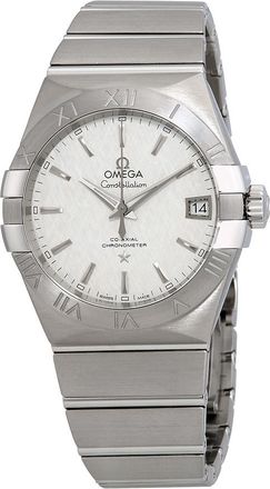 Omega Pre-owned Omega Constellation White Opaline Silvery Dial Mens Watch 123.10.38.21.02.004