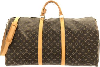 Louis Vuitton Brown Coated Canvas Boston Bag (Pre-Owned)
