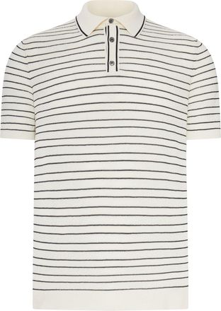 Roberto Collina FINE COTTON KNITTED POLO SHIRT WITH STRIPES - Roberto Collina - Man