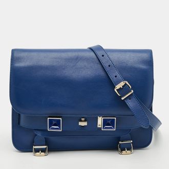 Proenza Schouler Classic Ps11 Blue Leather Shoulder Bag