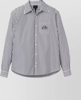 Marc Jacobs striped cotton shirt with curved hem